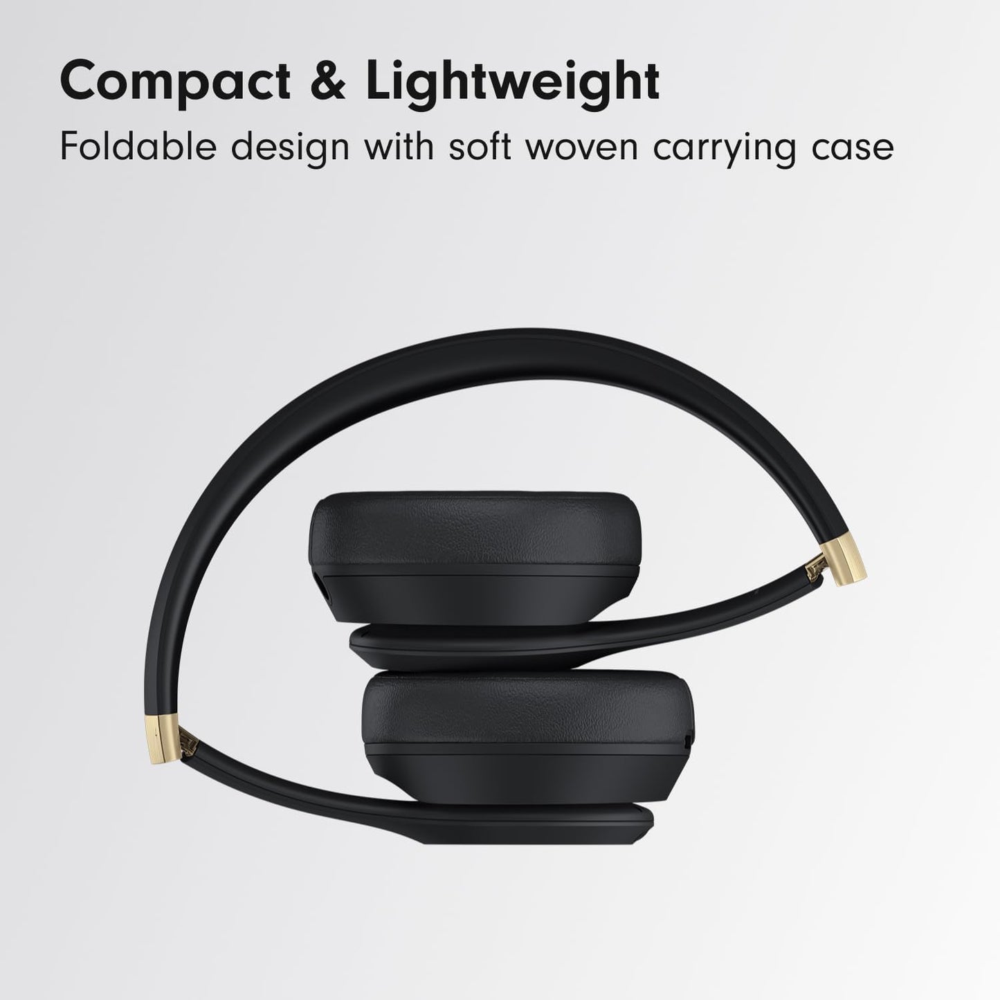 Solo 4 - Wireless On-Ear Bluetooth Headphones, up to 50-Hour Battery Life, Ultra-Lightweight Comfort, Powerful and Balanced Sound, Apple & Android Compatible - Black & Gold