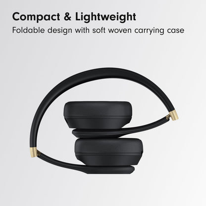 Solo 4 - Wireless On-Ear Bluetooth Headphones, up to 50-Hour Battery Life, Ultra-Lightweight Comfort, Powerful and Balanced Sound, Apple & Android Compatible - Black & Gold