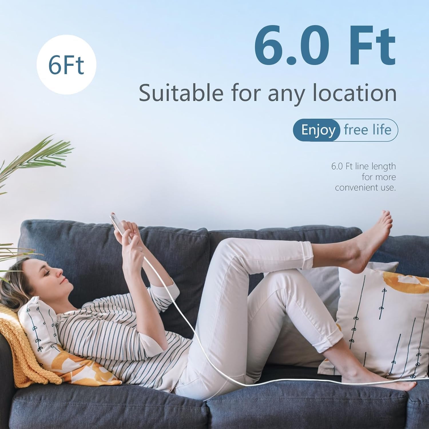 Charger for Phone 14 Fast Charging, 20W USB C Wall Charger Block with 6FT Long Charging Cord Cable for Phone 14 Charger/14/13/12/11/Xr/Xs/X and More (20W Charger-2Pack-6Ft)