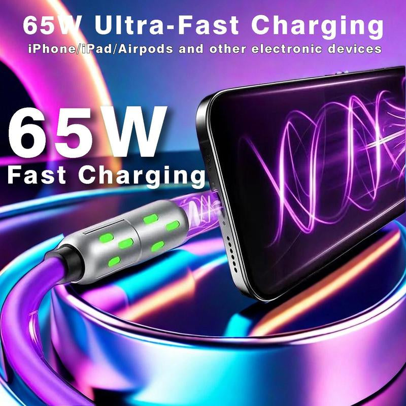 [Buy 1 Get 1 Free]-6.6Ft 4-In-1 USB-C Cable, PD Fast Charging, Data Sync, USB-A, Type-C, Lightning, Aluminum, Compatible