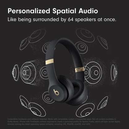 Solo 4 - Wireless On-Ear Bluetooth Headphones, up to 50-Hour Battery Life, Ultra-Lightweight Comfort, Powerful and Balanced Sound, Apple & Android Compatible - Black & Gold