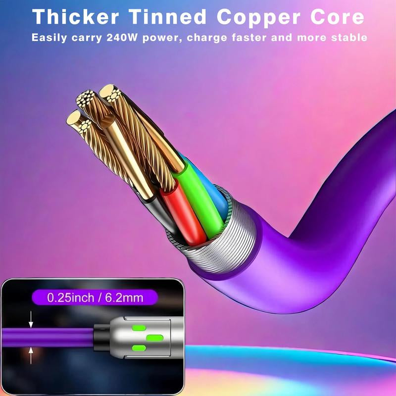 [Buy 1 Get 1 Free]-6.6Ft 4-In-1 USB-C Cable, PD Fast Charging, Data Sync, USB-A, Type-C, Lightning, Aluminum, Compatible